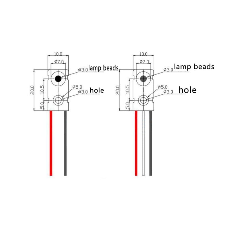 Treedix مجموعة 2 مستشعر شعاع الأشعة تحت الحمراء 5MM LED وحدة العد مفتاح ضوئي مقسم من خلال الشعاع - Image 3